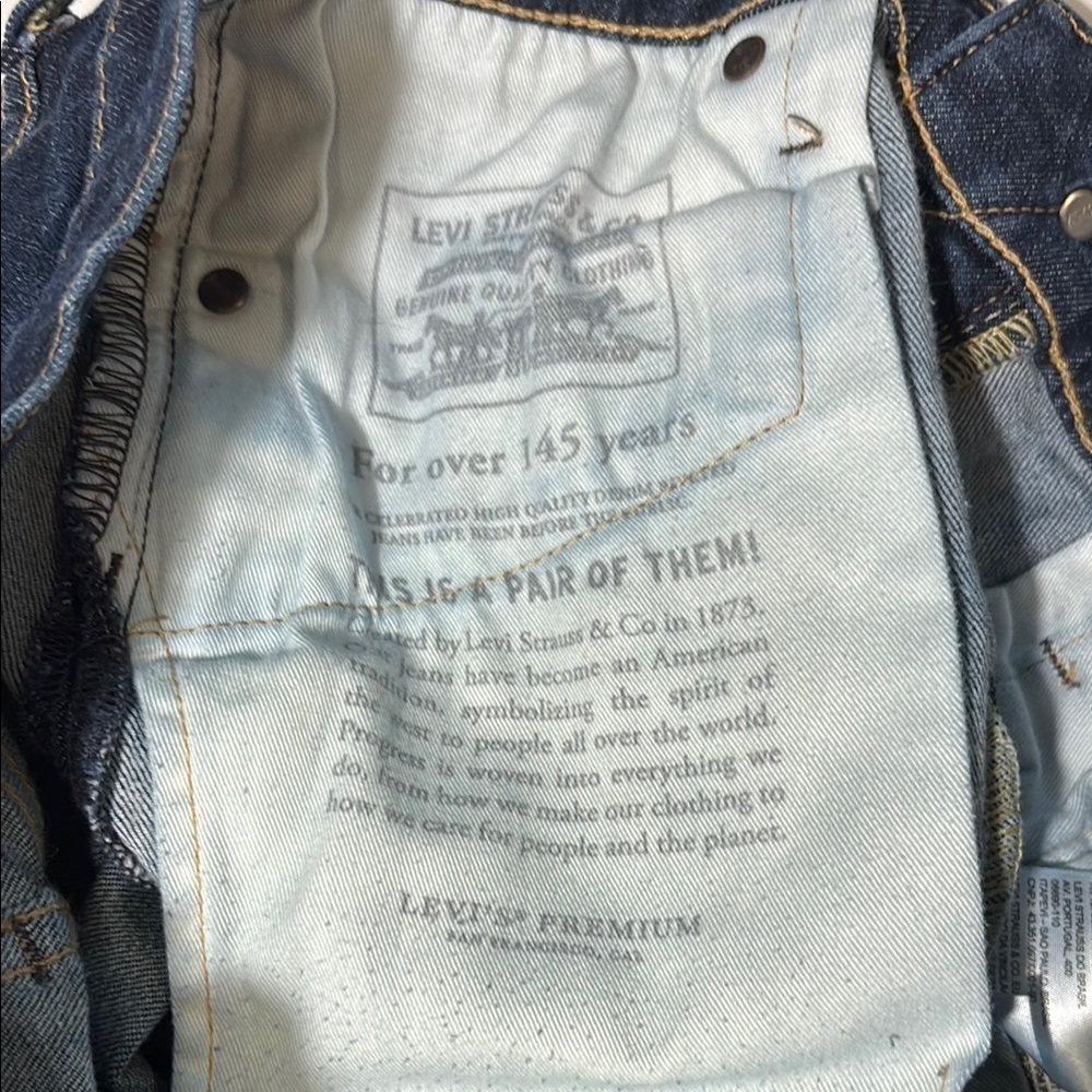 Levi's 510 Blue Straight Jeans Classic Style - Picture 9 of 11